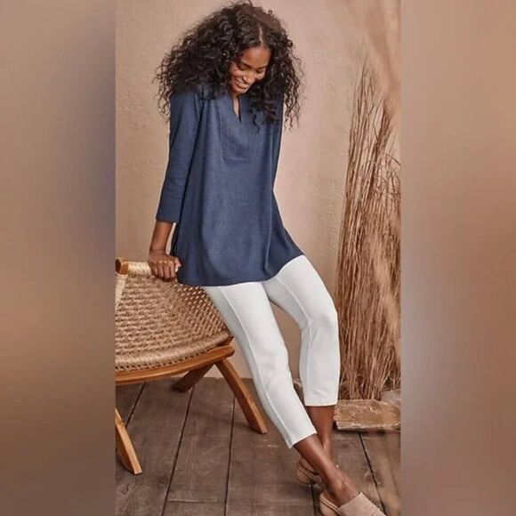 J. Jill Pants - Pure Jill Pants Size XL Affinity French Terry Slim Crop White NWOT